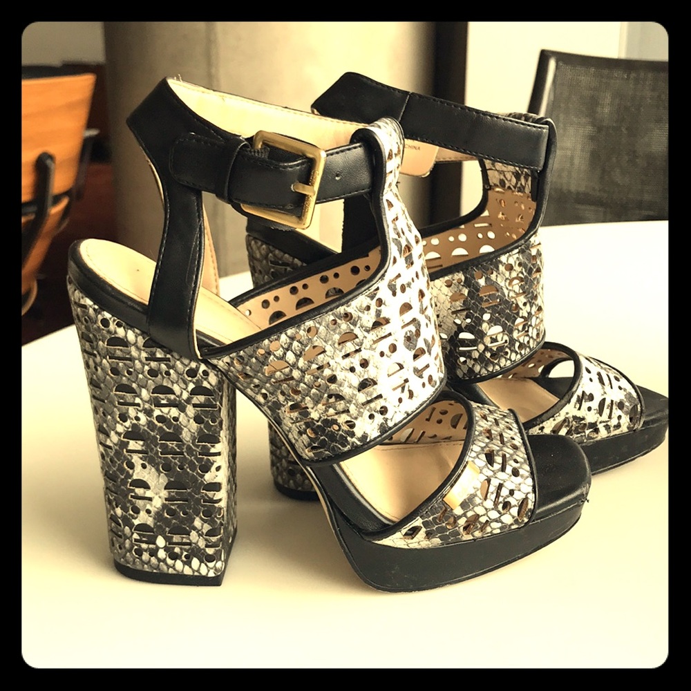 Calvin Klein ankle strap heels